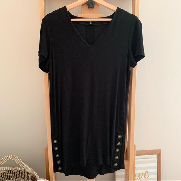 Madewell Black Side Button Easy Dress - Picture 5 of 12